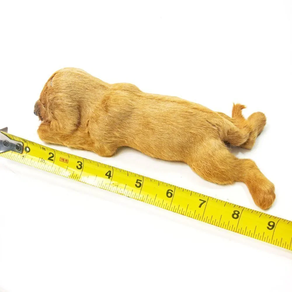 Vintage Golden Retriever Puppy Dog Figure - Real Fur